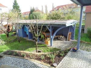 Carport mit Gründach