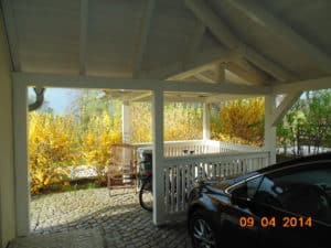 Carport mit Walmdach