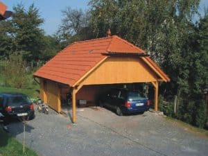 Carport mit Walmdach